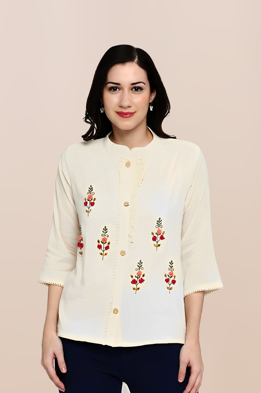 Blush Garden Tunic Top