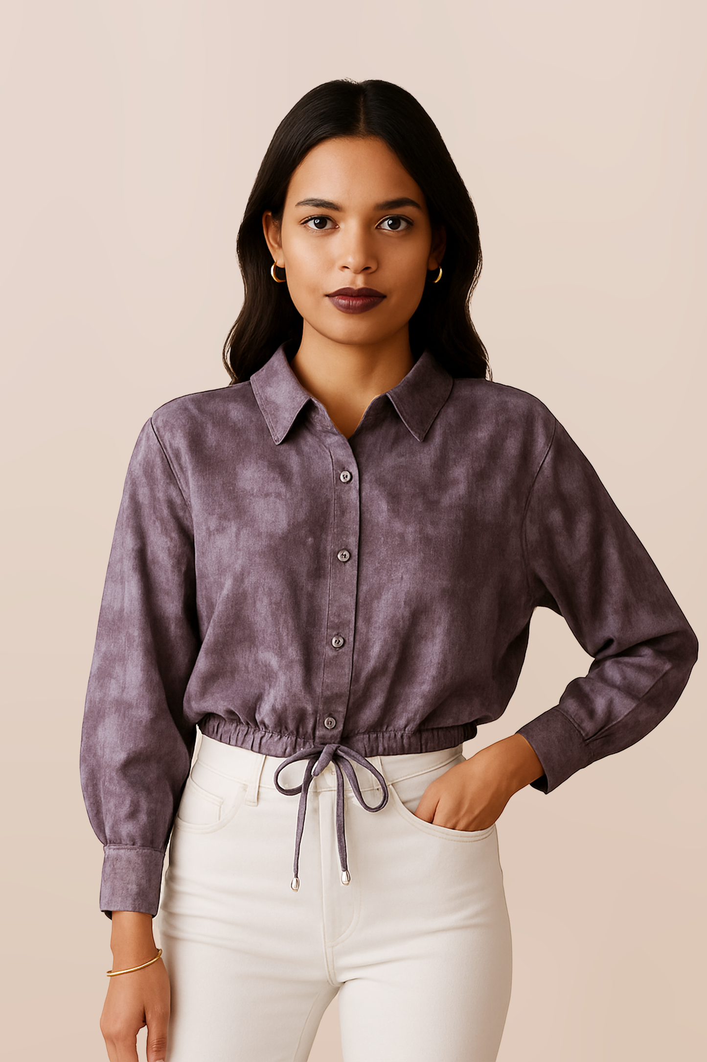 Rust Drift Drawstring Top