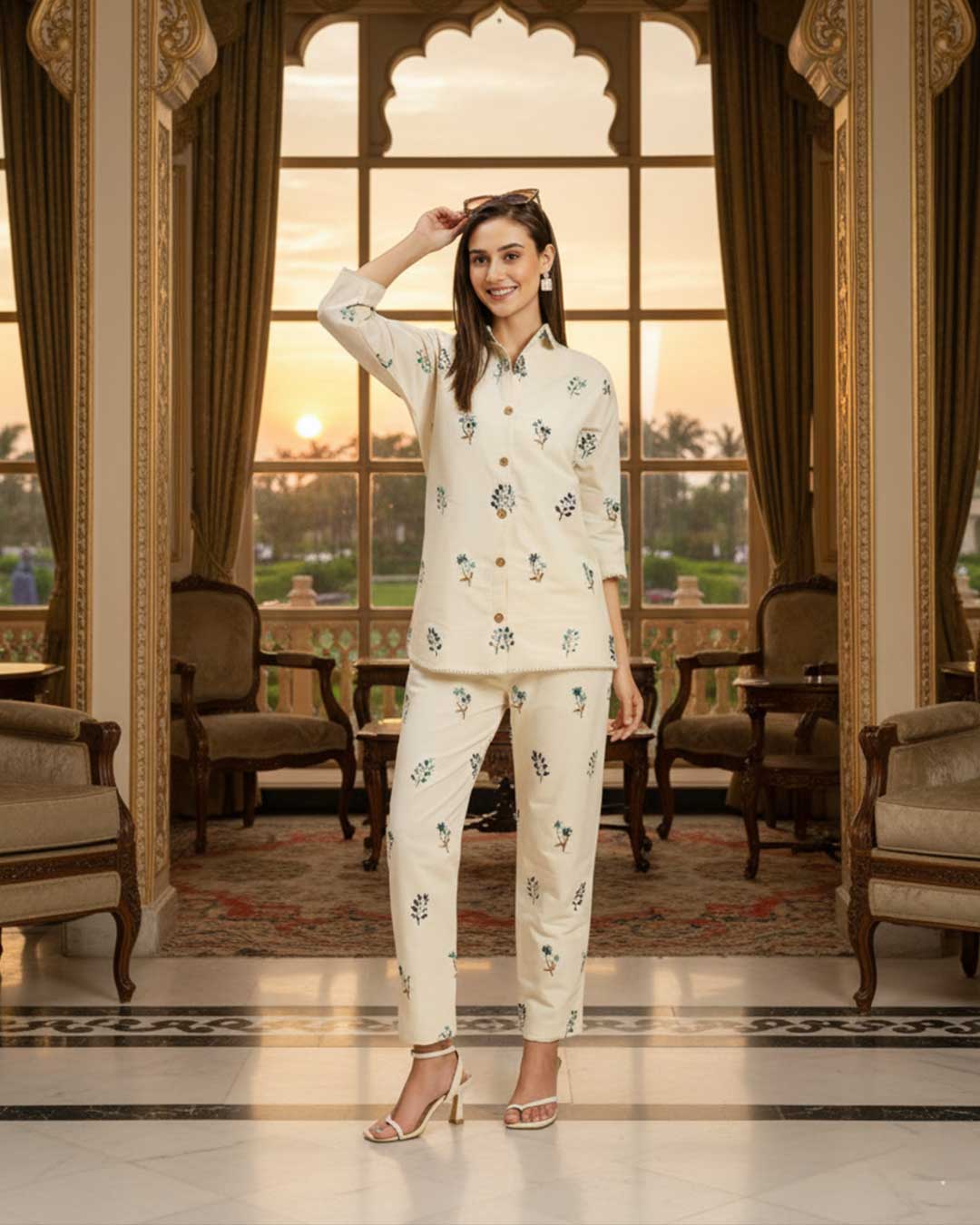 Halo Surface Embroidered Co-ord Set