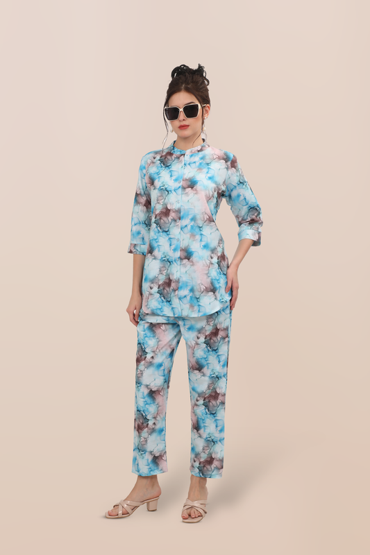 Aqua Drift Co-ord Set