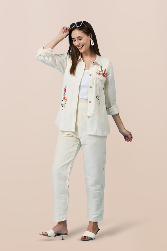 Precision Edge Embroidered Top & Bottom