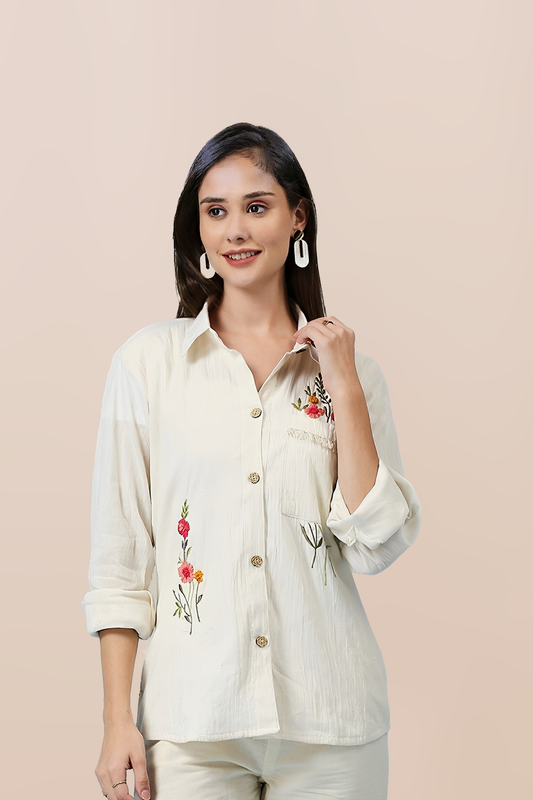 Precision Edge Embroidered Top