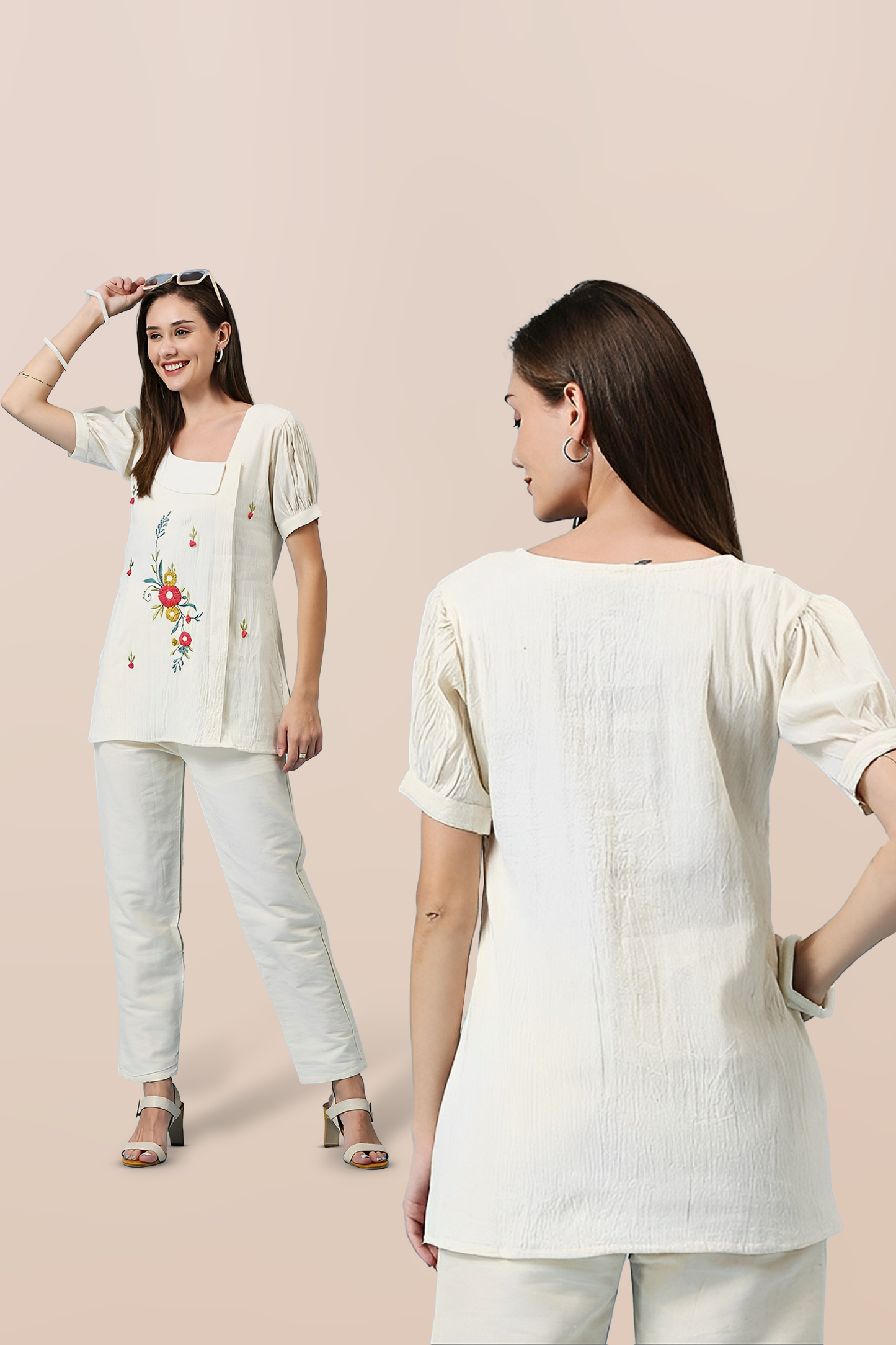 Concrete Luxe Embroidered Top & Bottom