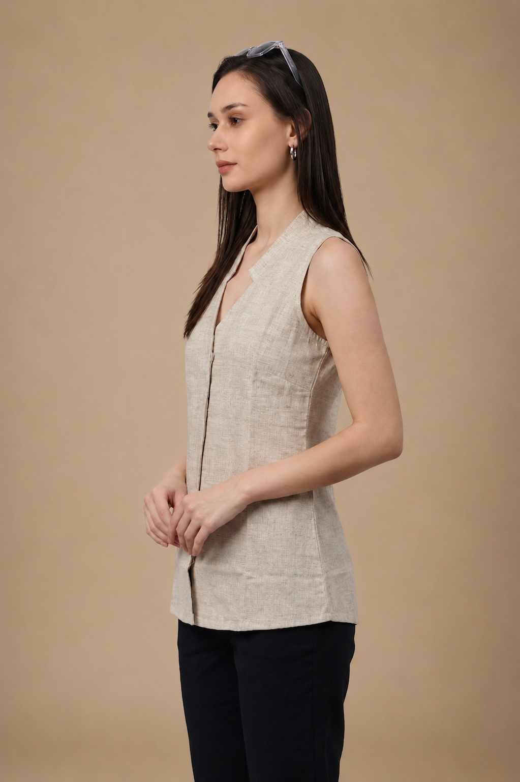 The Serene Collar Top