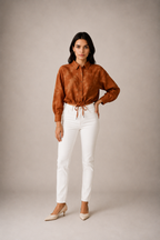Rust Drift Drawstring Top