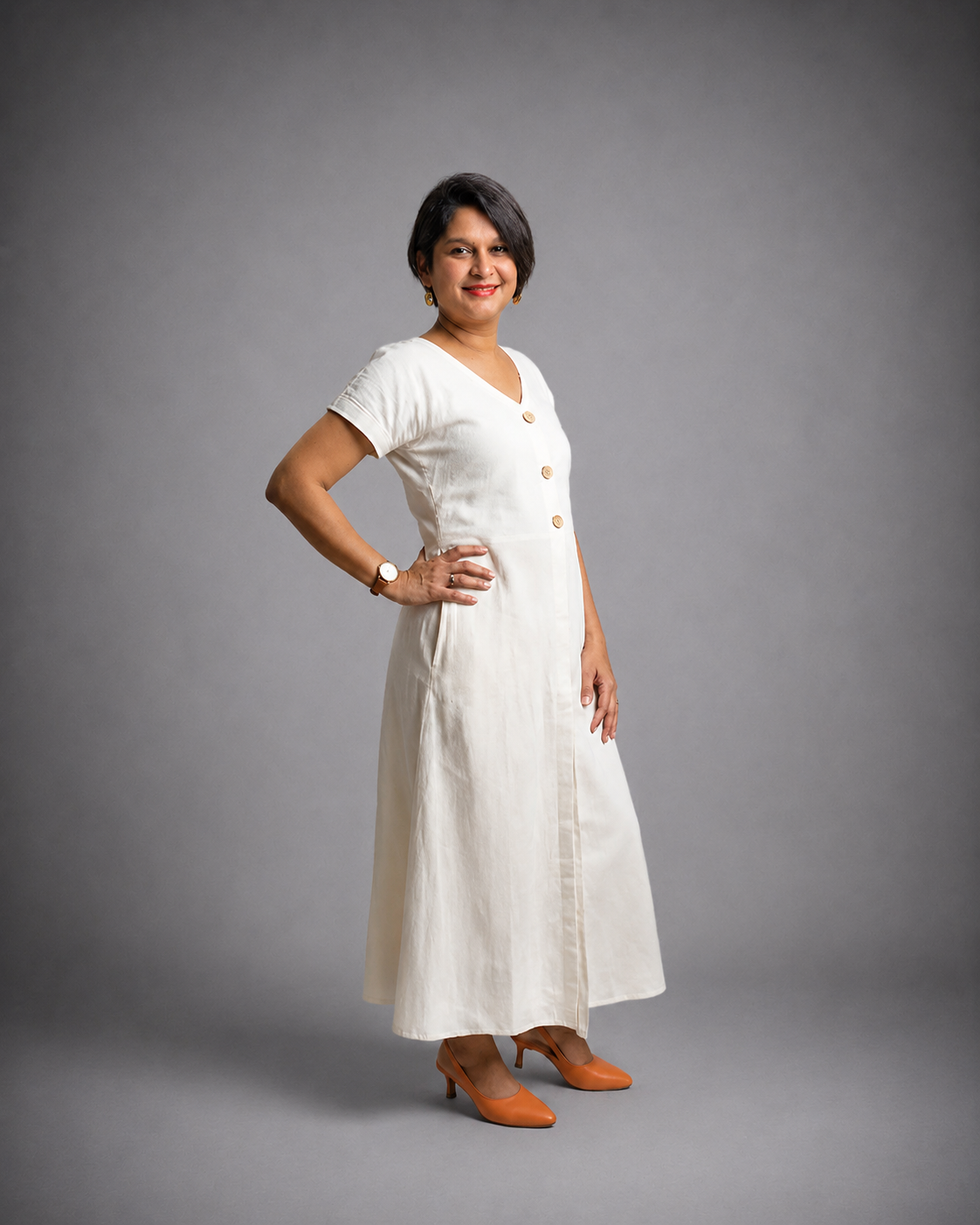 Ivory Breeze Button-Down Set