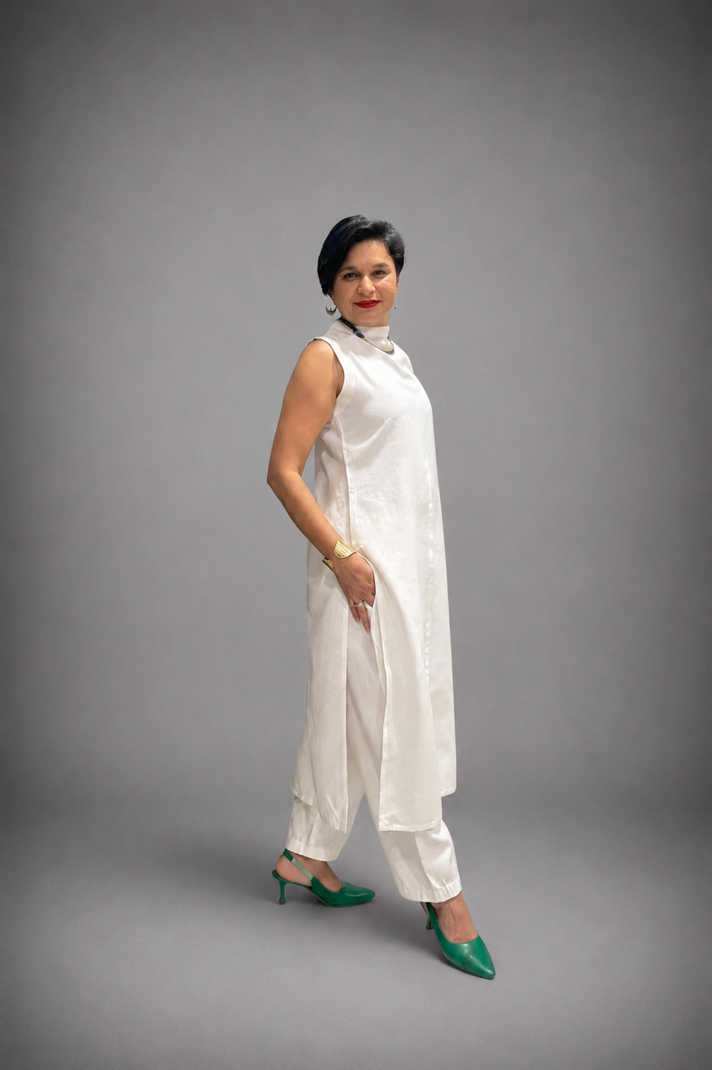 Serene Slit Linen Co-ord Set