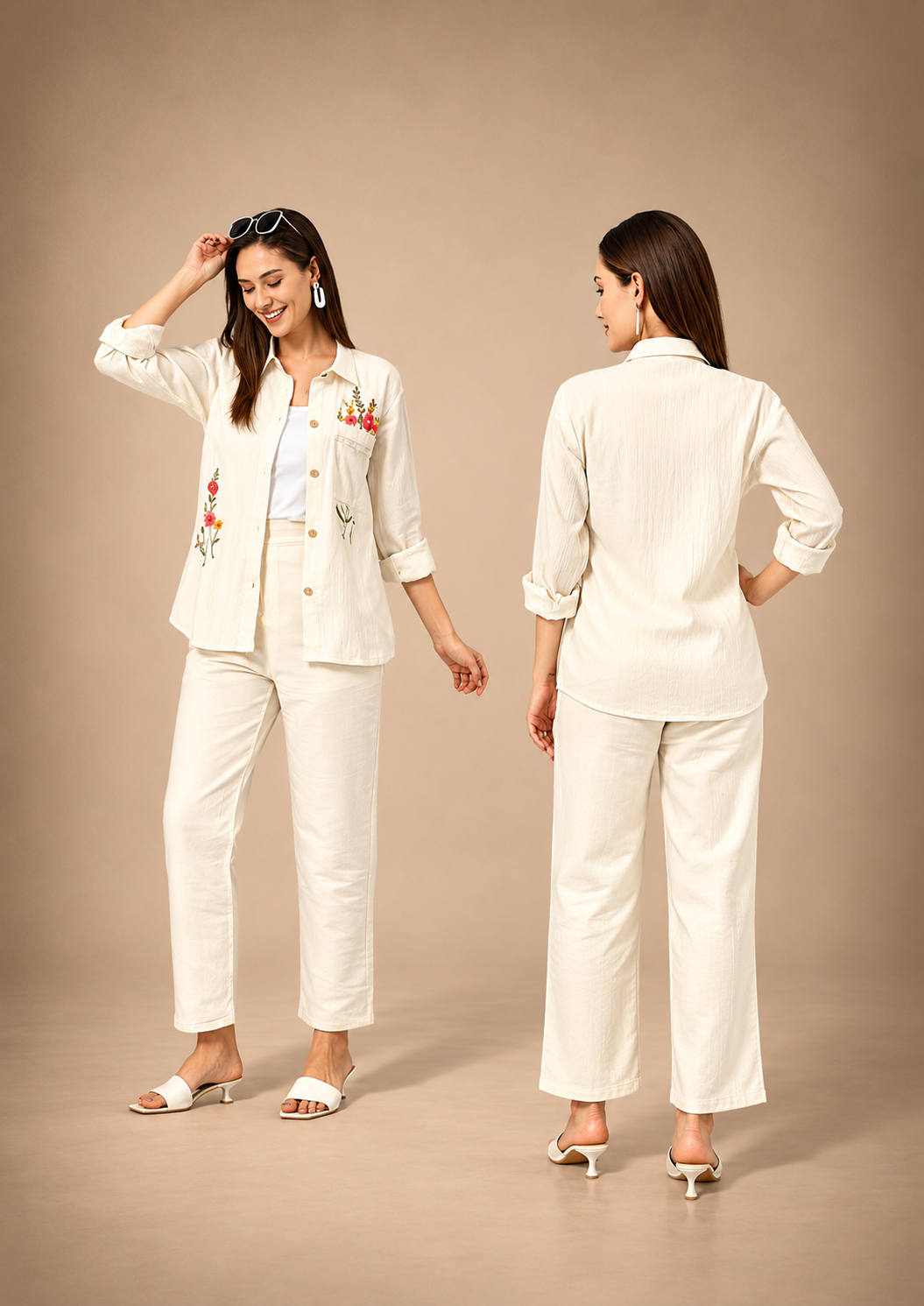 Precision Edge Embroidered Top & Bottom