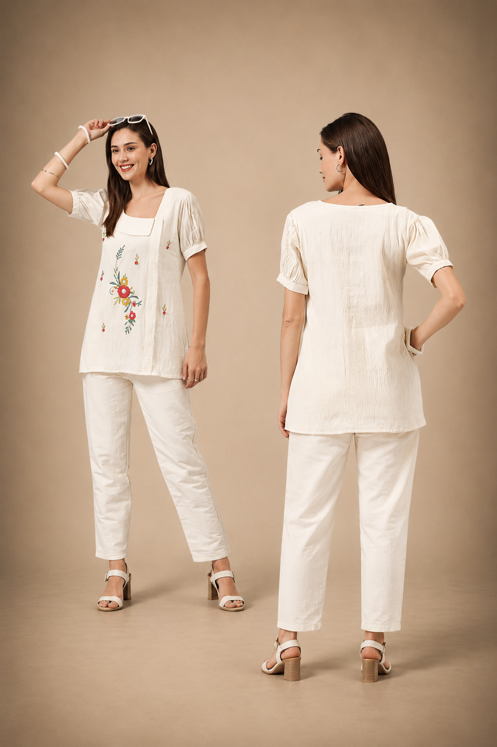 Concrete Luxe Embroidered Top & Bottom