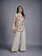 Pastel Leaf Elegance Co-ord Set