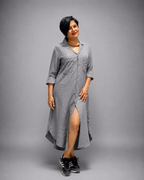 Ease Line Button-Down Dress