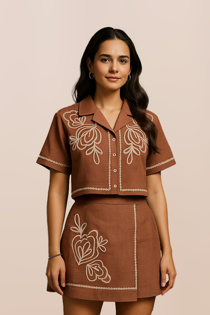 Terracotta Bloom Co-ord Set