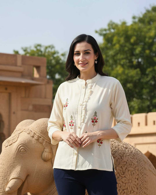 Blush Garden Tunic Top