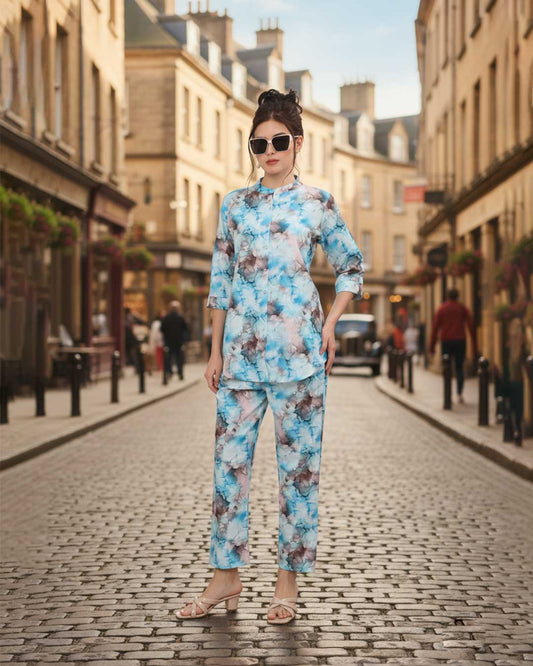 Aqua Drift Co-ord Set