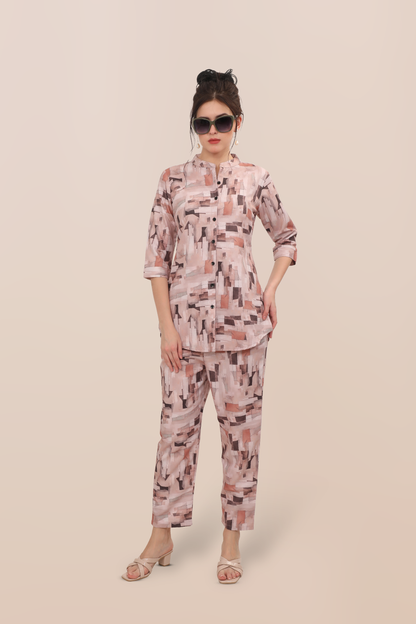 Blush Mosaic Co-ord Set