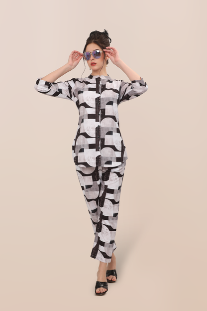 Monochrome Maze Co-ord Set
