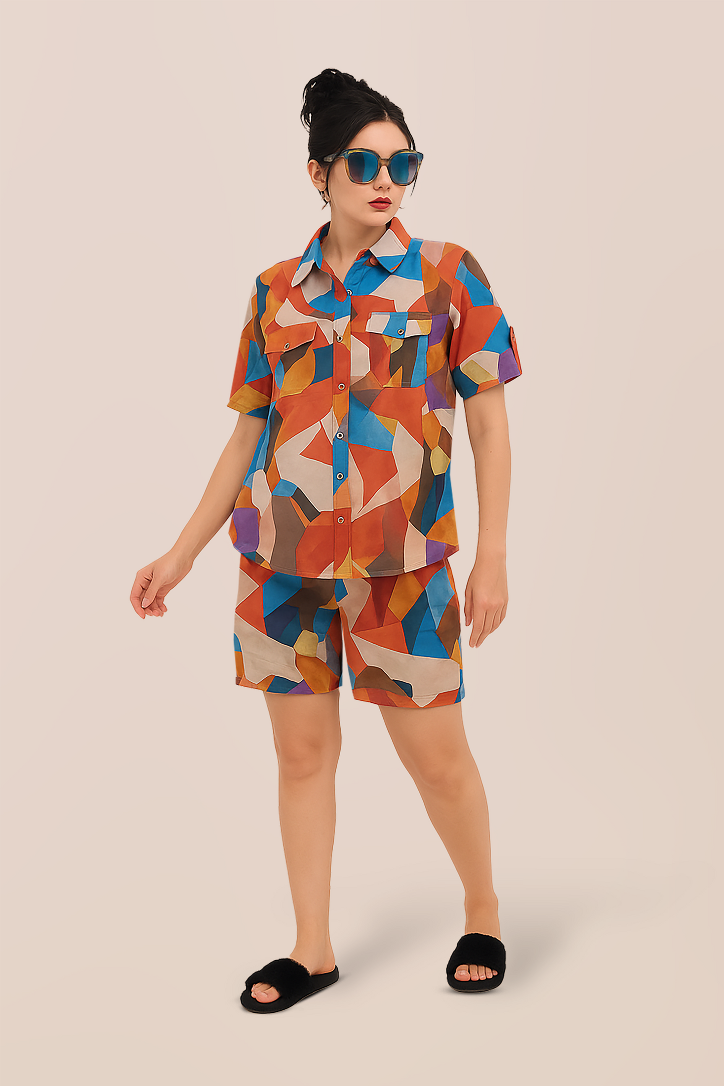 Modern Geometric Lounge Co-ord Set