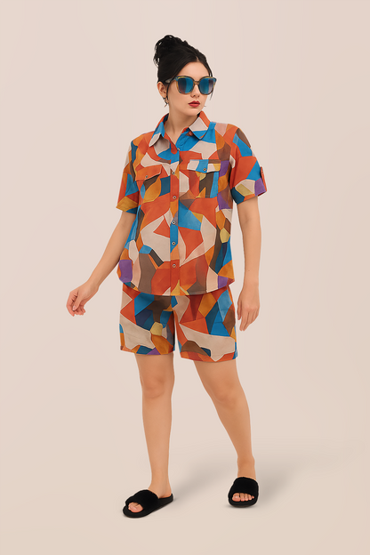 Modern Geometric Lounge Co-ord Set