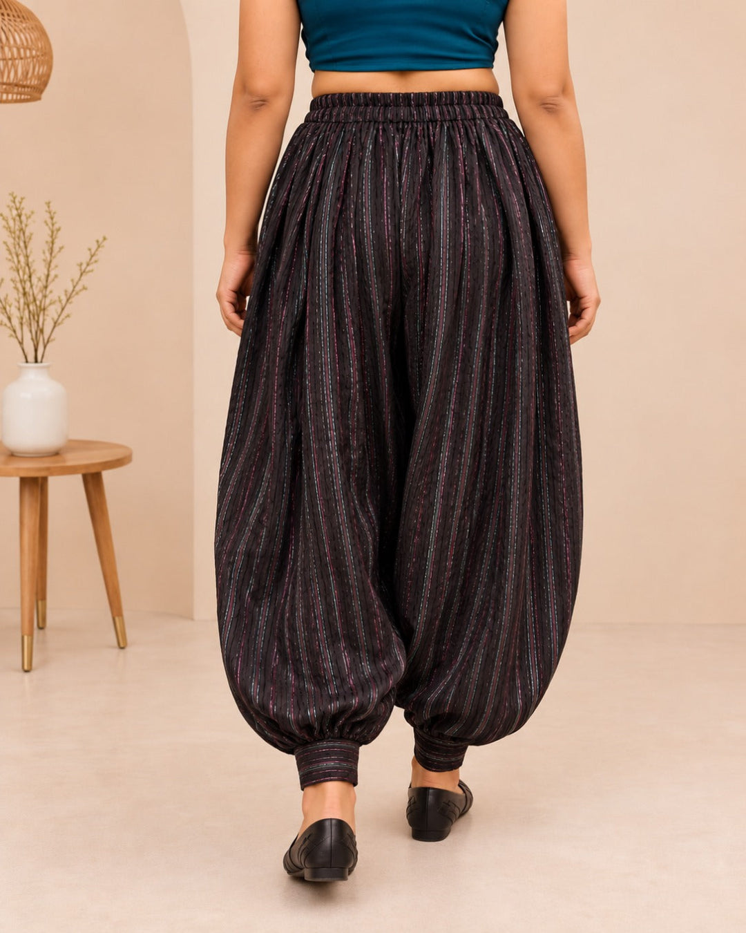 Textured Balloon Pants