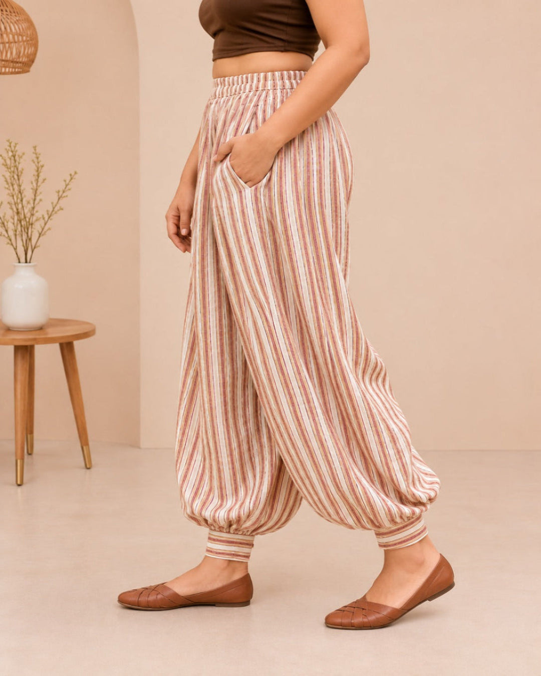 Striped Balloon Pants