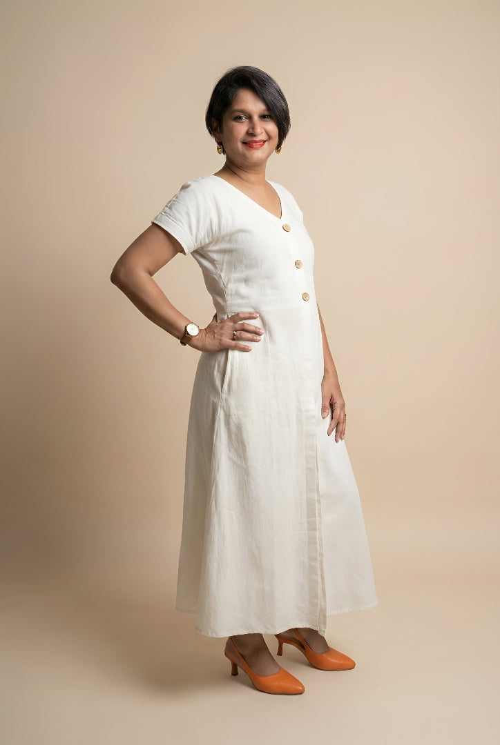 Ivory Breeze Button-Down Set