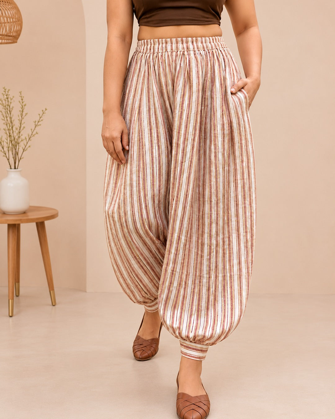 Striped Balloon Pants
